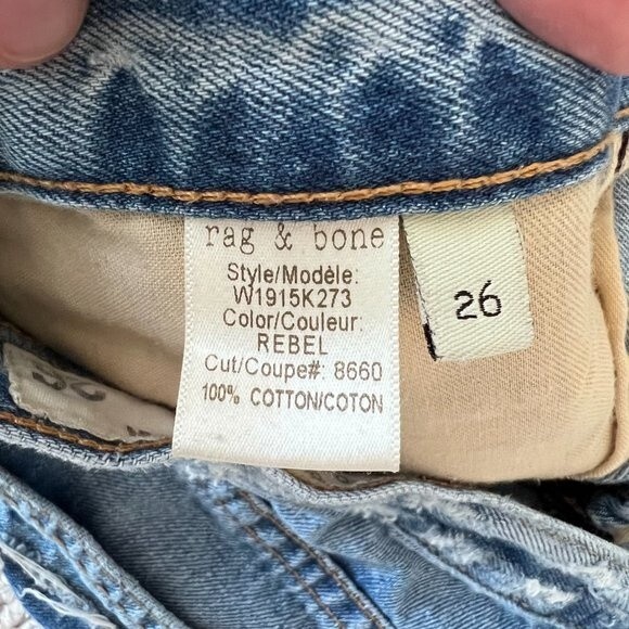 rag & bone Boyfriend Distressed Denim Shorts - Picture 7 of 10